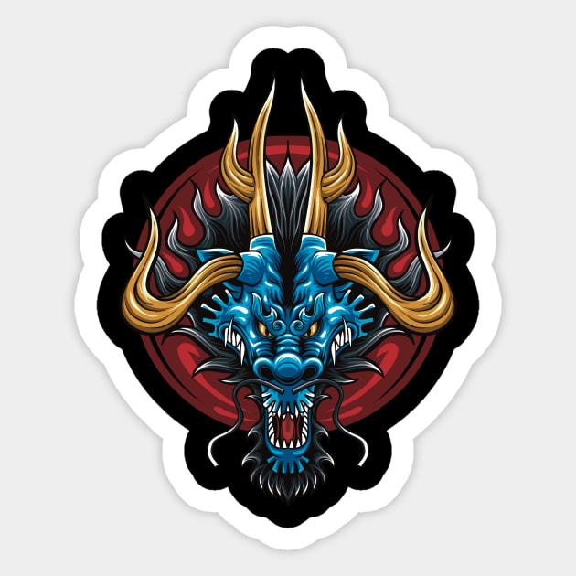 Kaido head Sticker by aleoarts